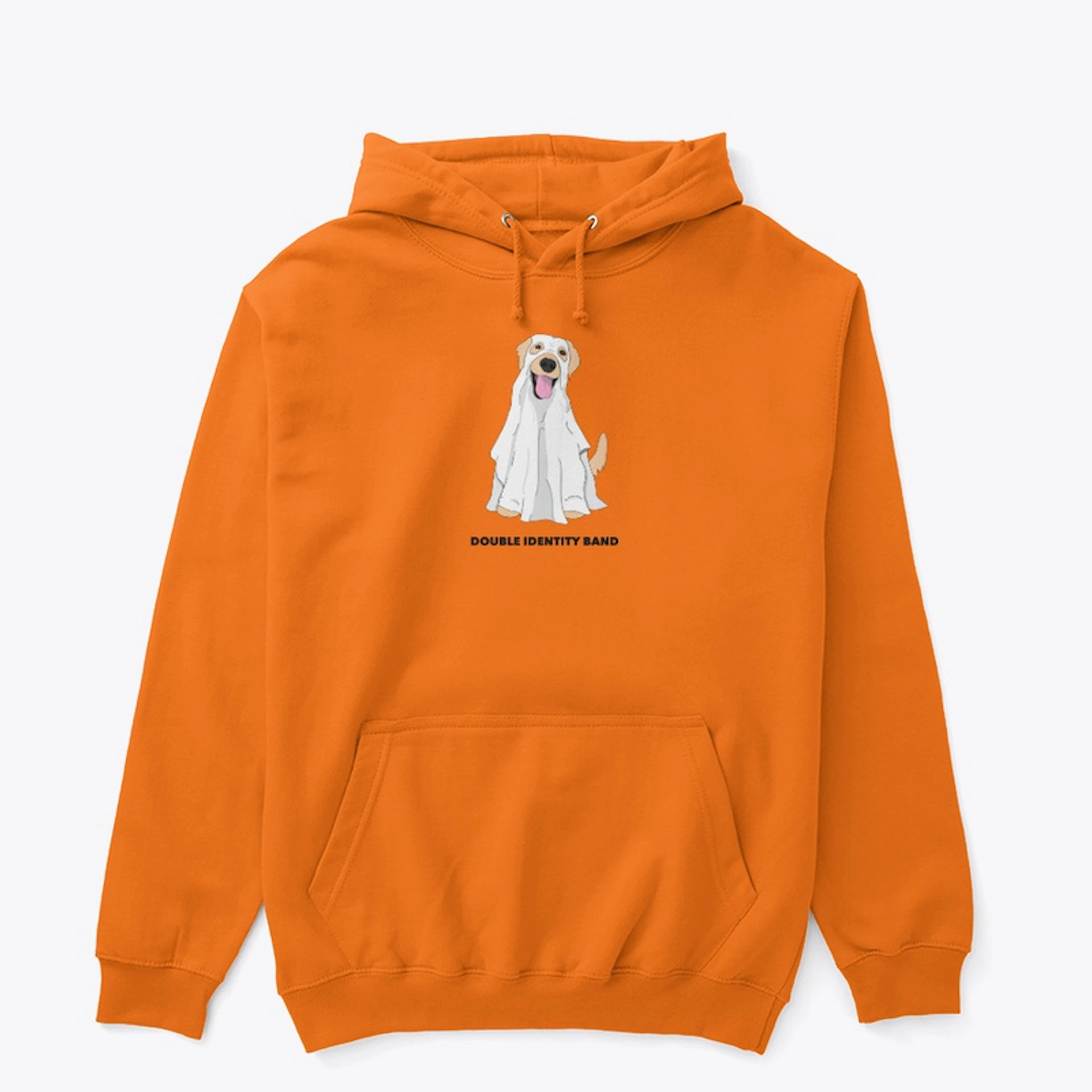 Halloween Ghost Dog Hoodie (Orange)